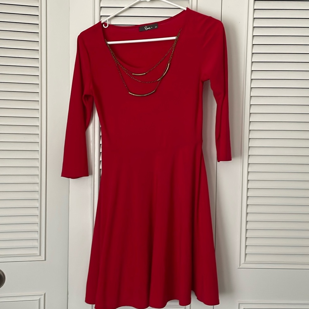 Women’s red dress